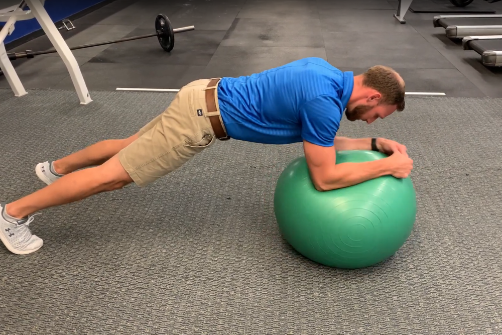 Watch And Learn: The Swiss Ball Alphabet Plank